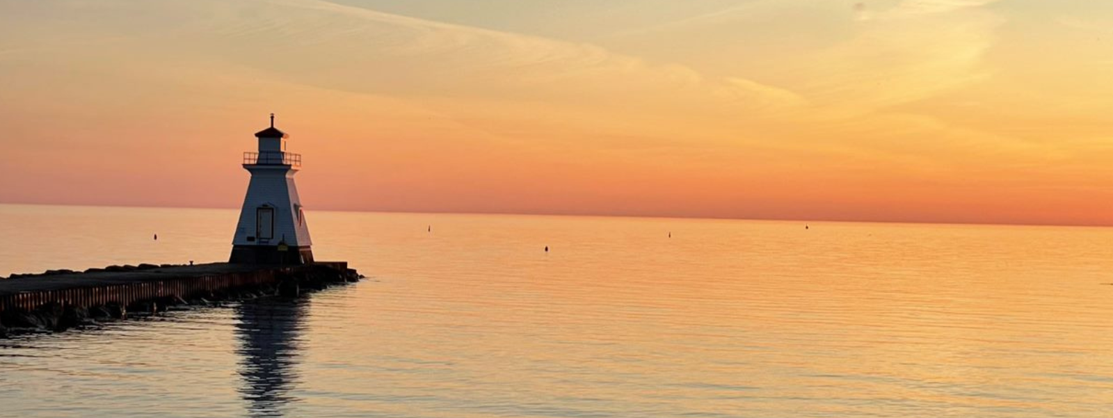 Scubby's Point range light at sunset.